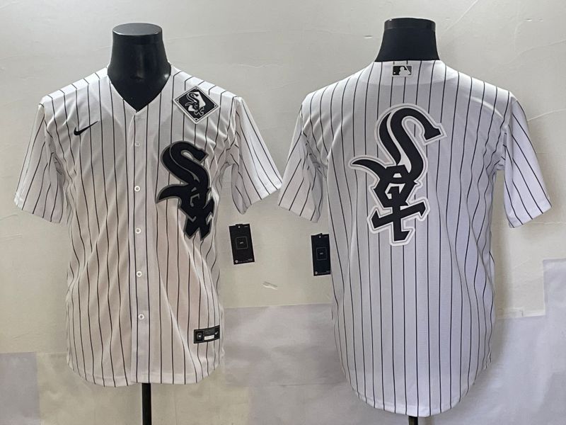 Men 2025 Chicago White Sox Blank White Stripe Game Nike MLB Jersey style 15->chicago white sox->MLB Jersey